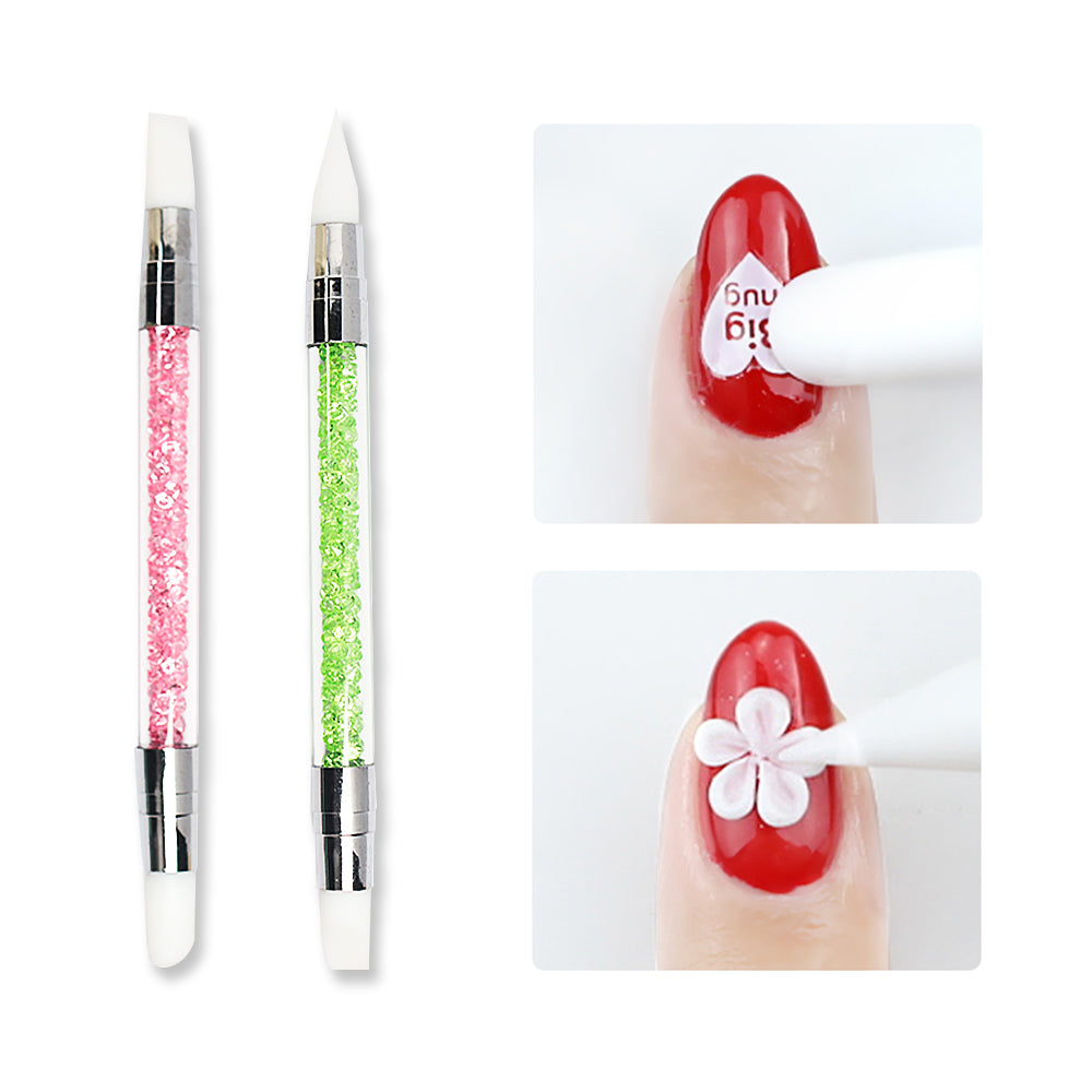 Nail Art Silicone Pen Acrylic Double Head Silicone Pen Embossing