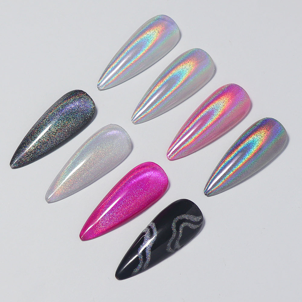 3-in-1 Magnetic Chrome Powder - VD01 Holographic