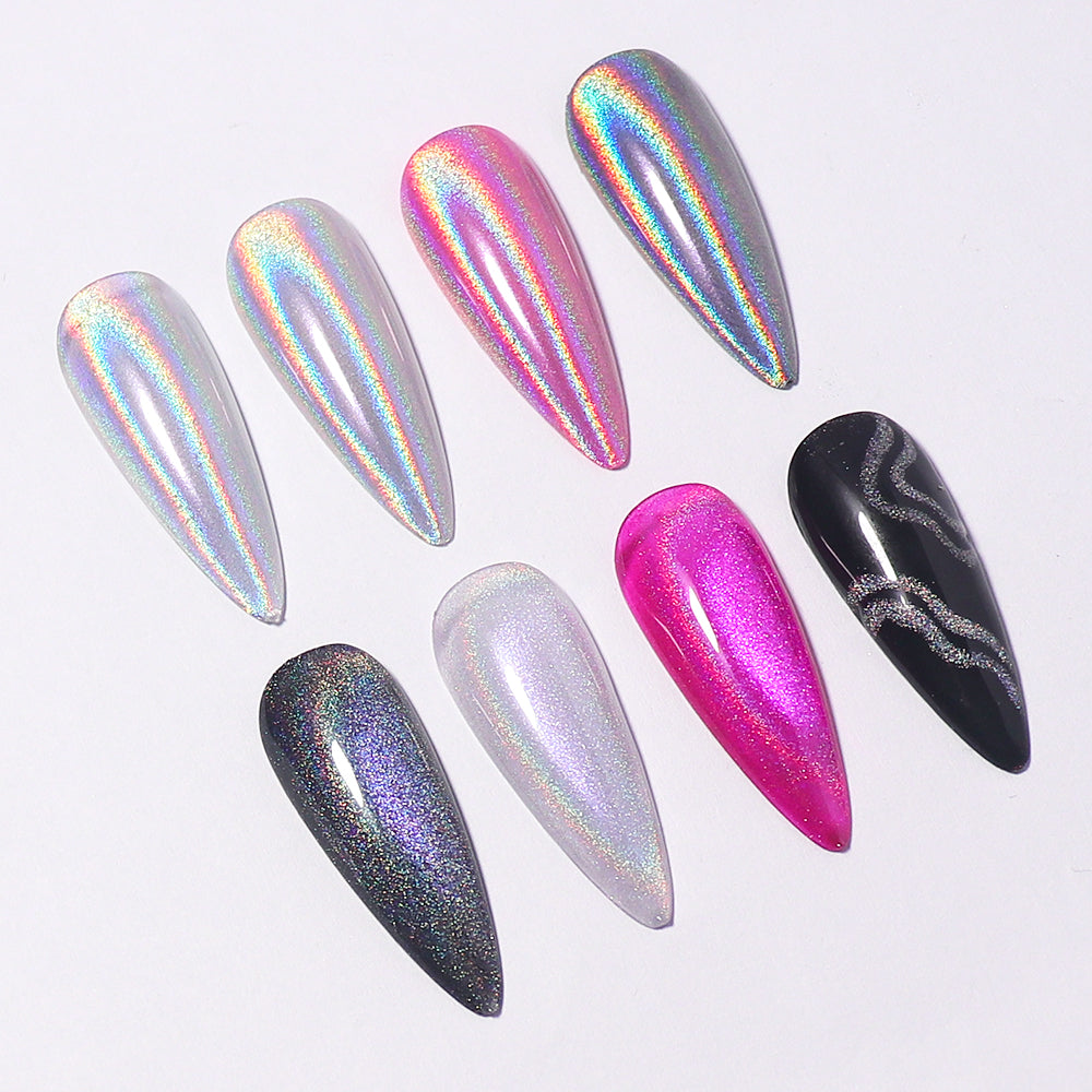 3-in-1 Magnetic Chrome Powder - VD01 Holographic