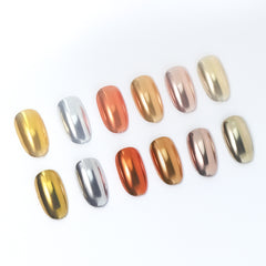 6 Colors Mirror Metallic Chrome Powder Set - Classic