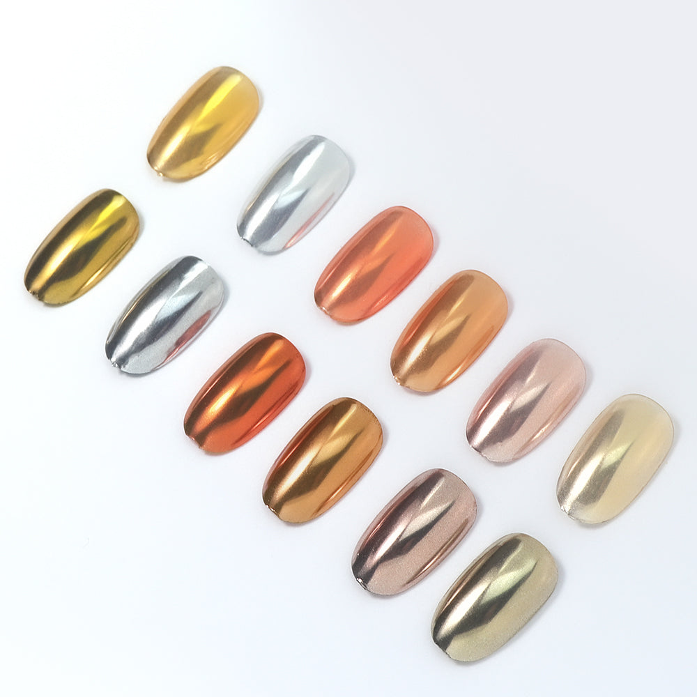 6 Colors Mirror Metallic Chrome Powder Set - Classic