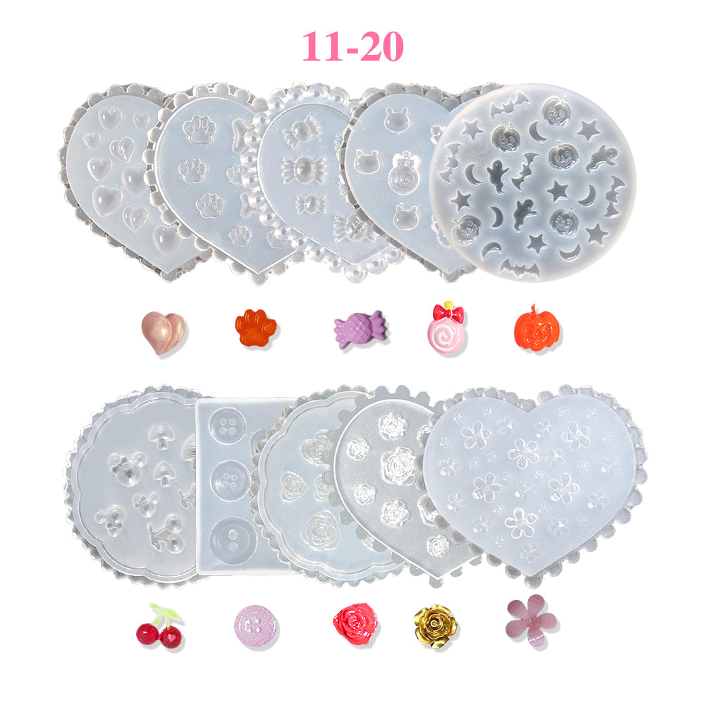 3D DIY Nail Art Mold Set - (11-20)