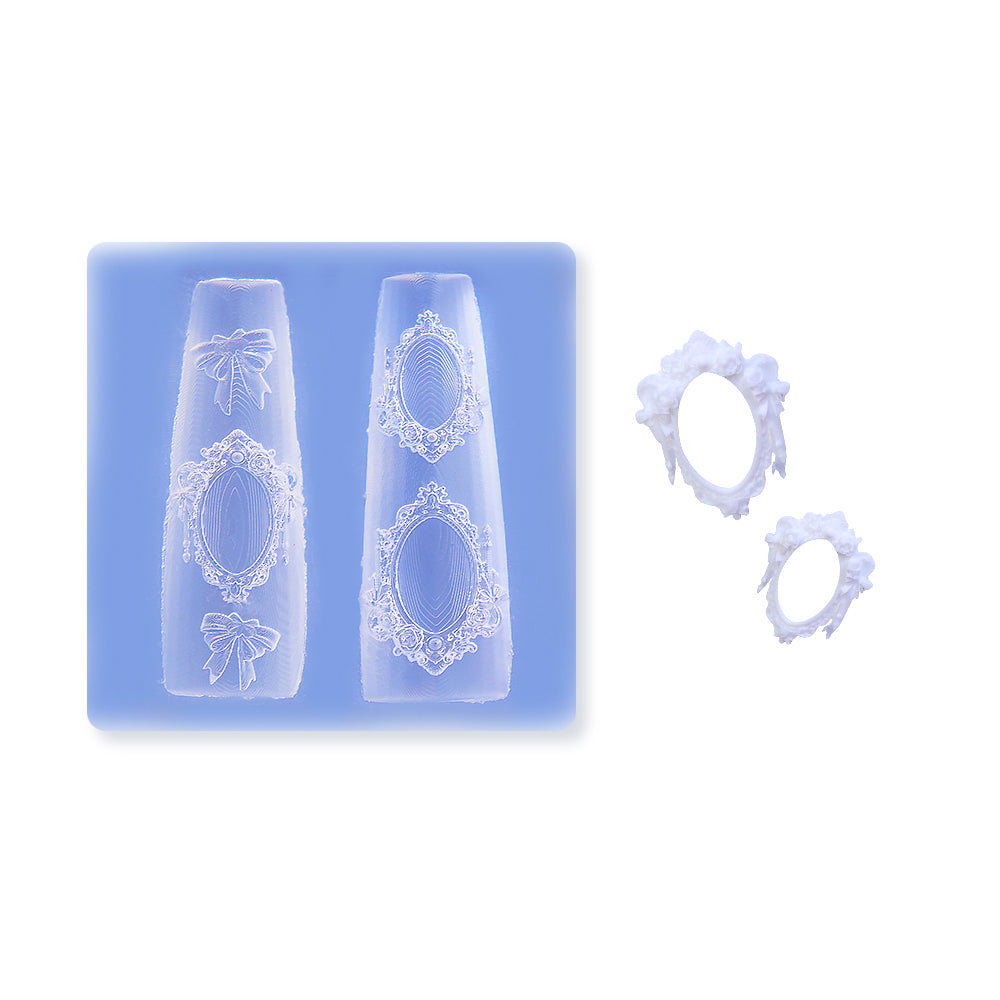 3D Nail Art Mold (Upgrade) - #25 Oval Frame