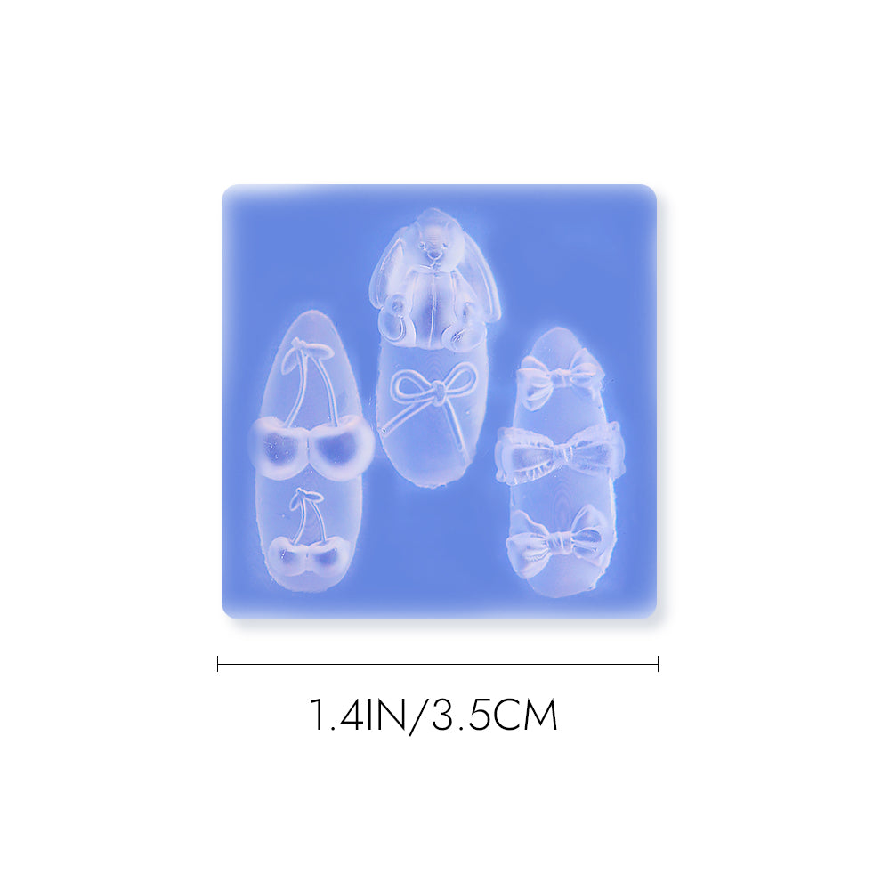 3D Nail Art Mold (Upgrade) - #29 Rabbit and Cherry