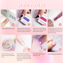 Solid Nail Tips Adhesive Gel Glue