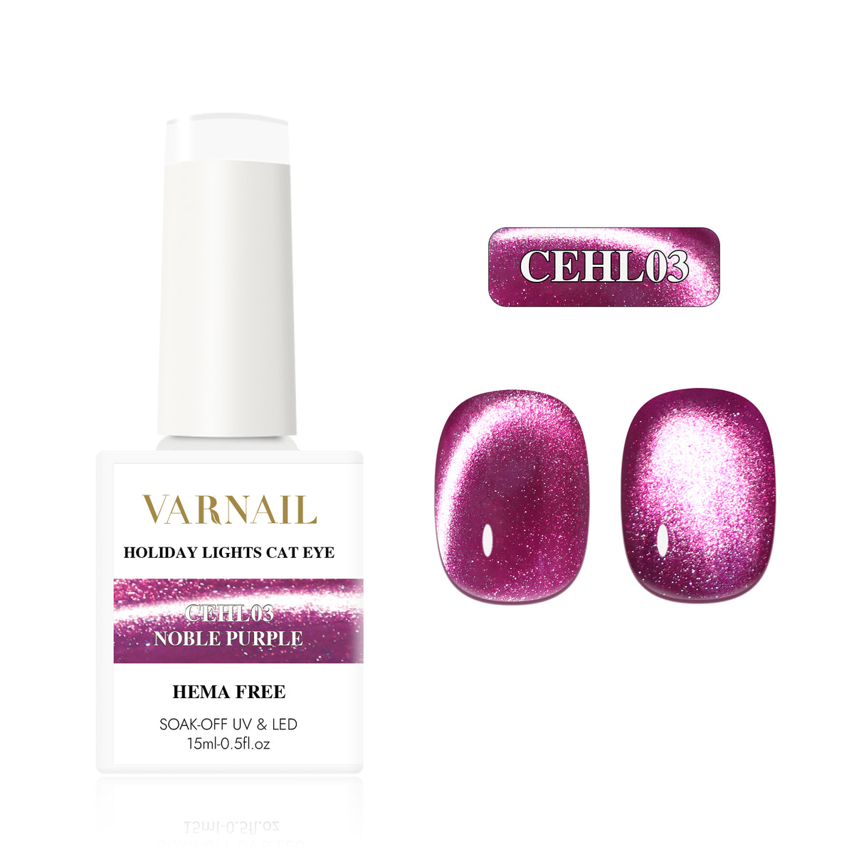 Holiday Lights Cat Eye (Hema-Free) - CEHL03 Noble Purple