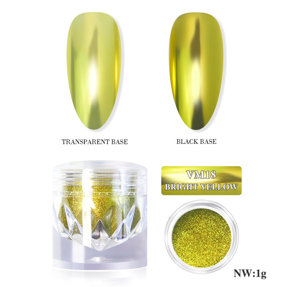 Mirror Metallic Nail Chrome Powder - VM18 Bright Yellow – VARNAIL