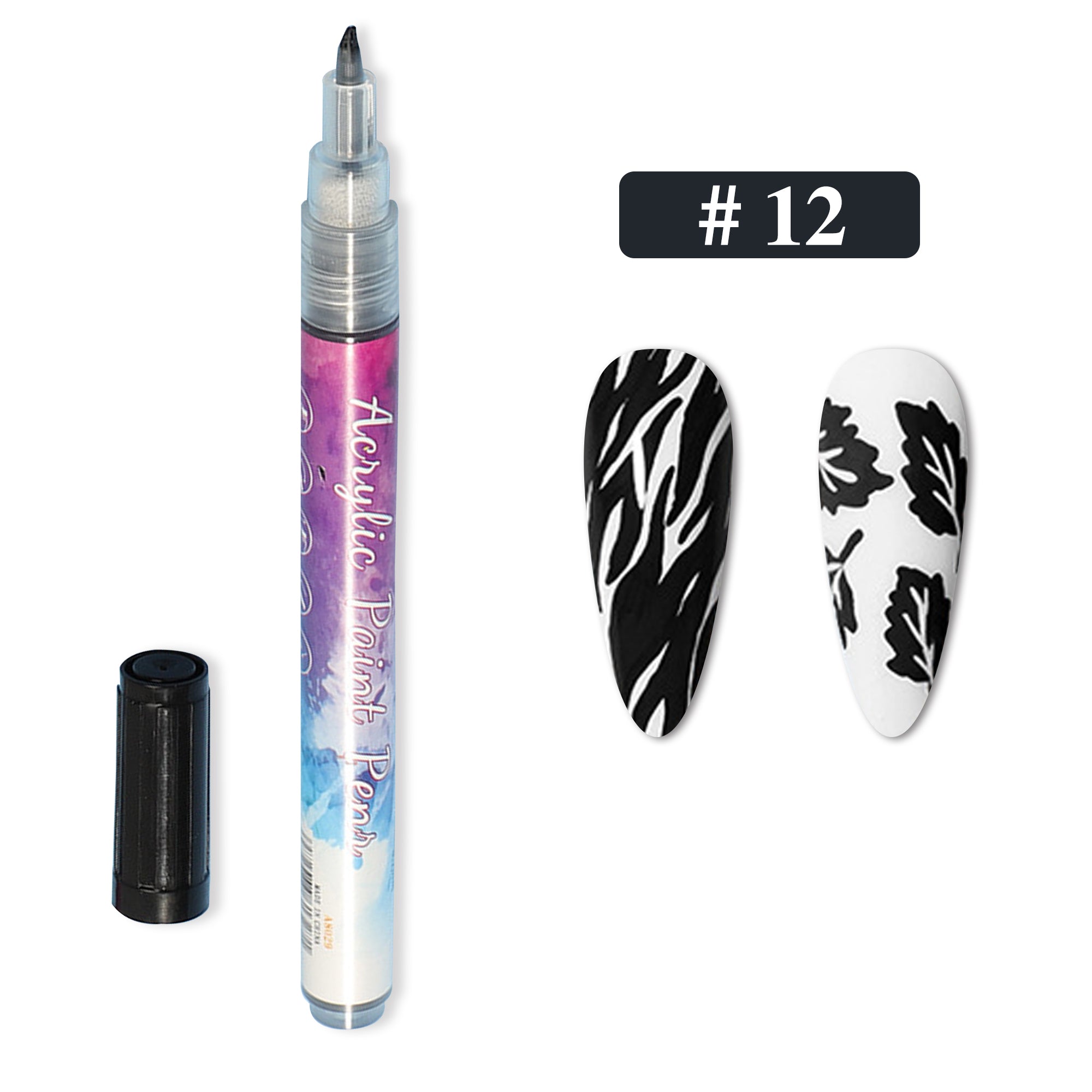 10 Nail Art Pens Nail Graffiti Pen Waterproof Nail Polish Pen